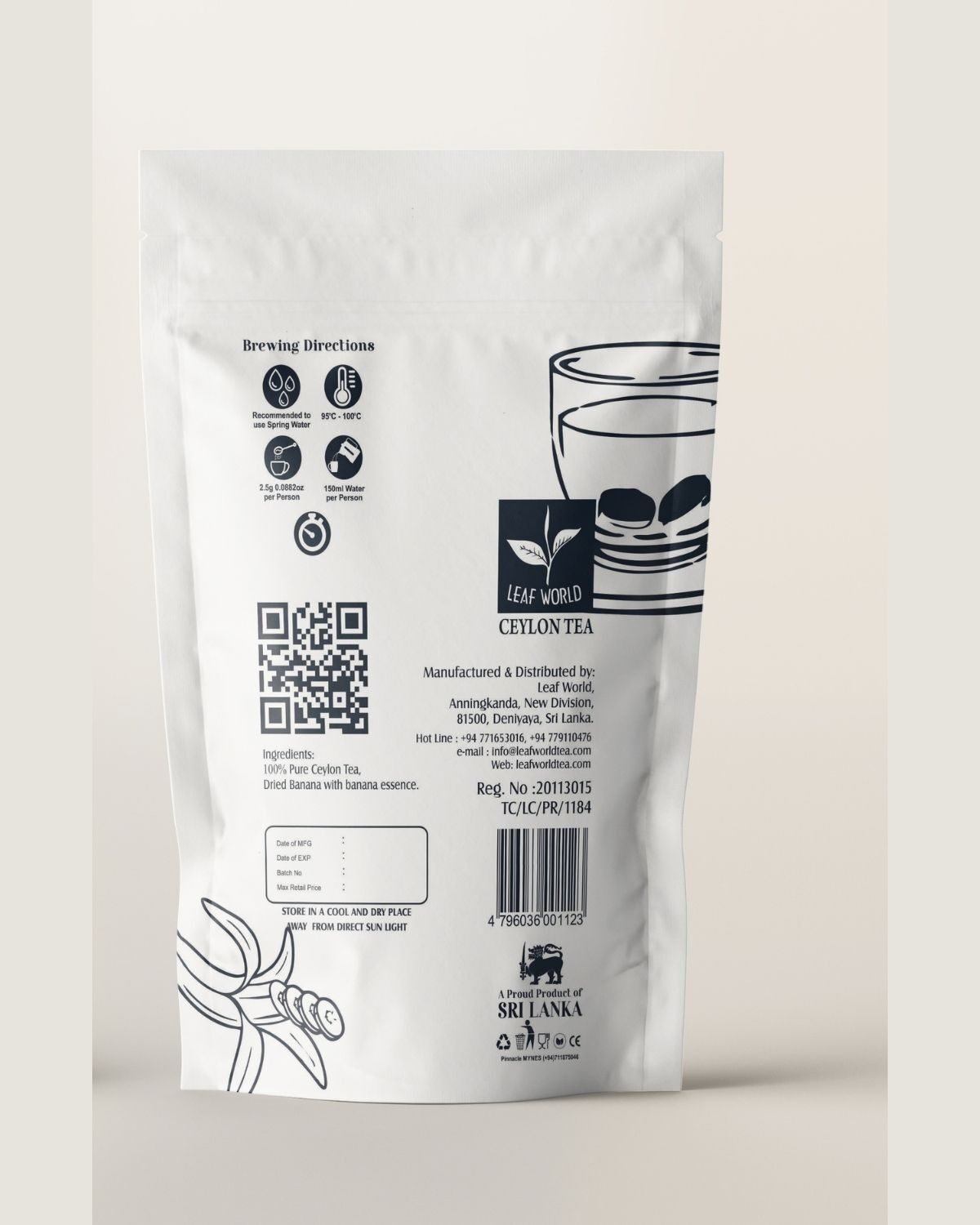 Banana Black Tea — back of pack