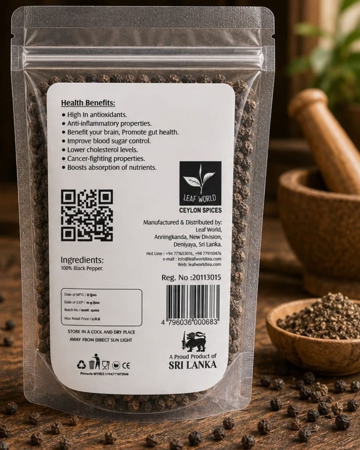 Black Pepper Seeds — back of pack