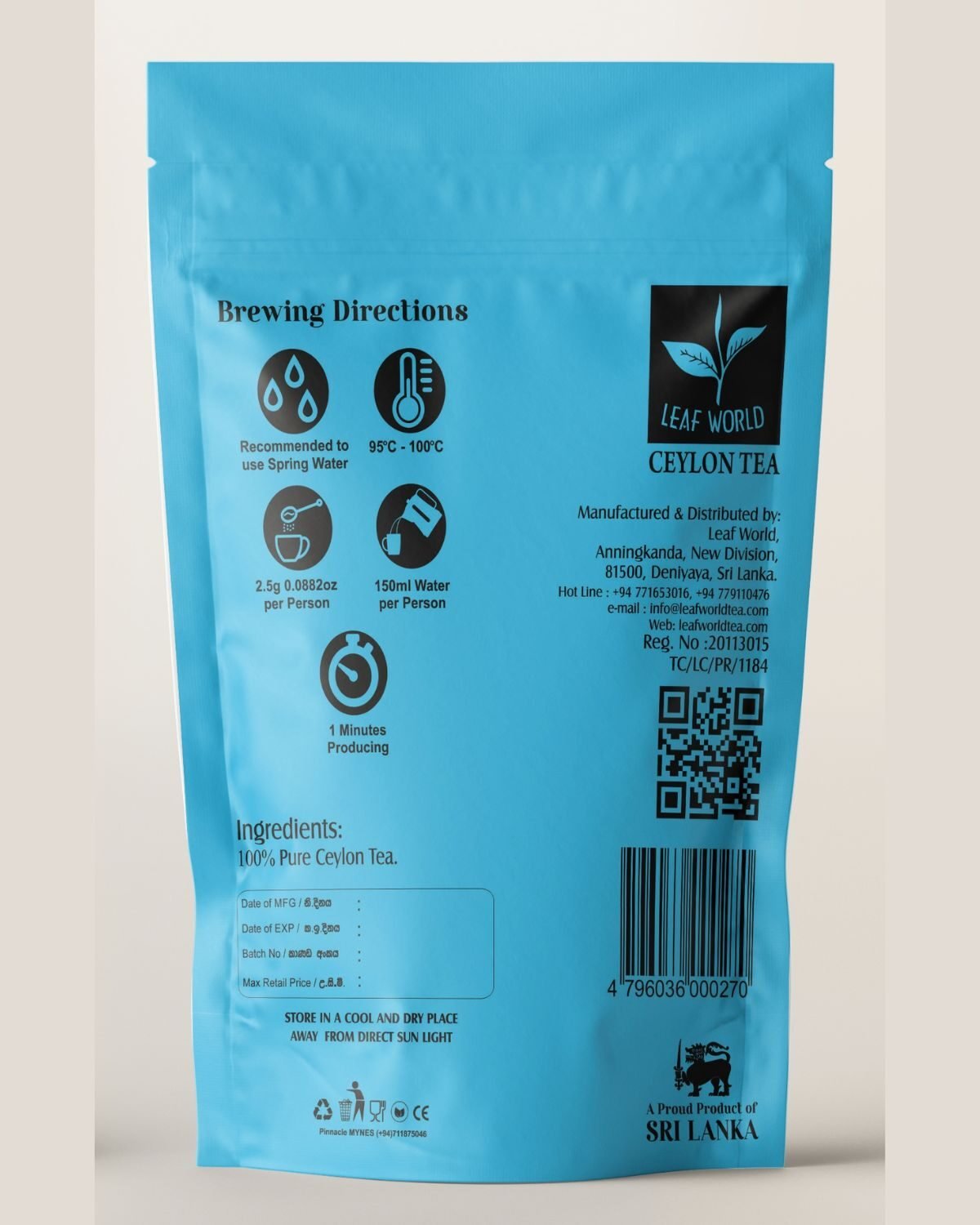BOP Black Tea — back of pack