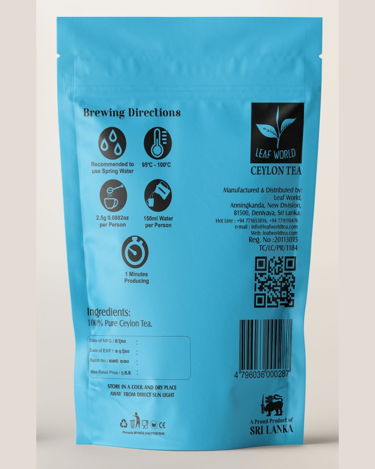 FBOP Black Tea — back of pack