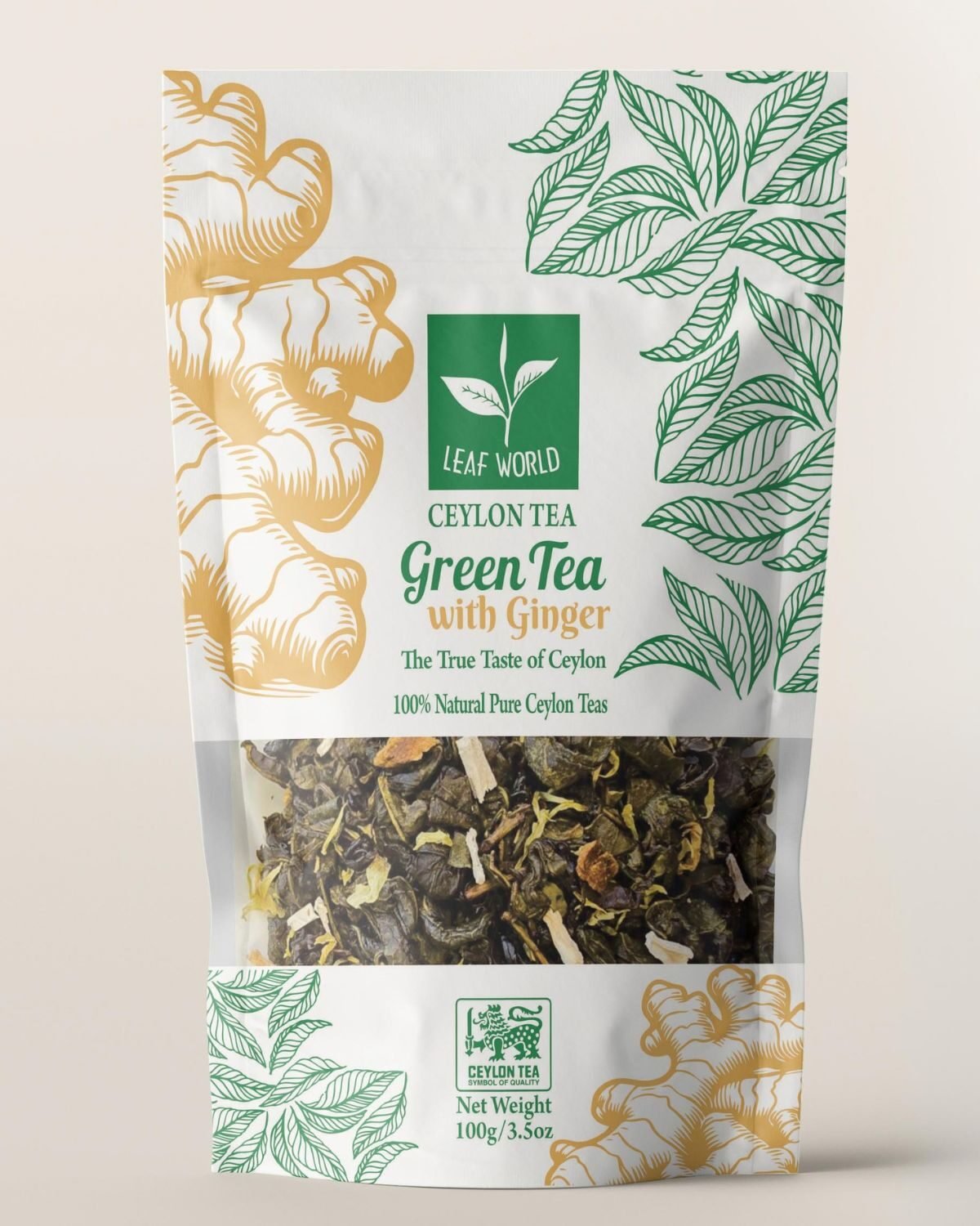 Ginger Green Tea — front of pack