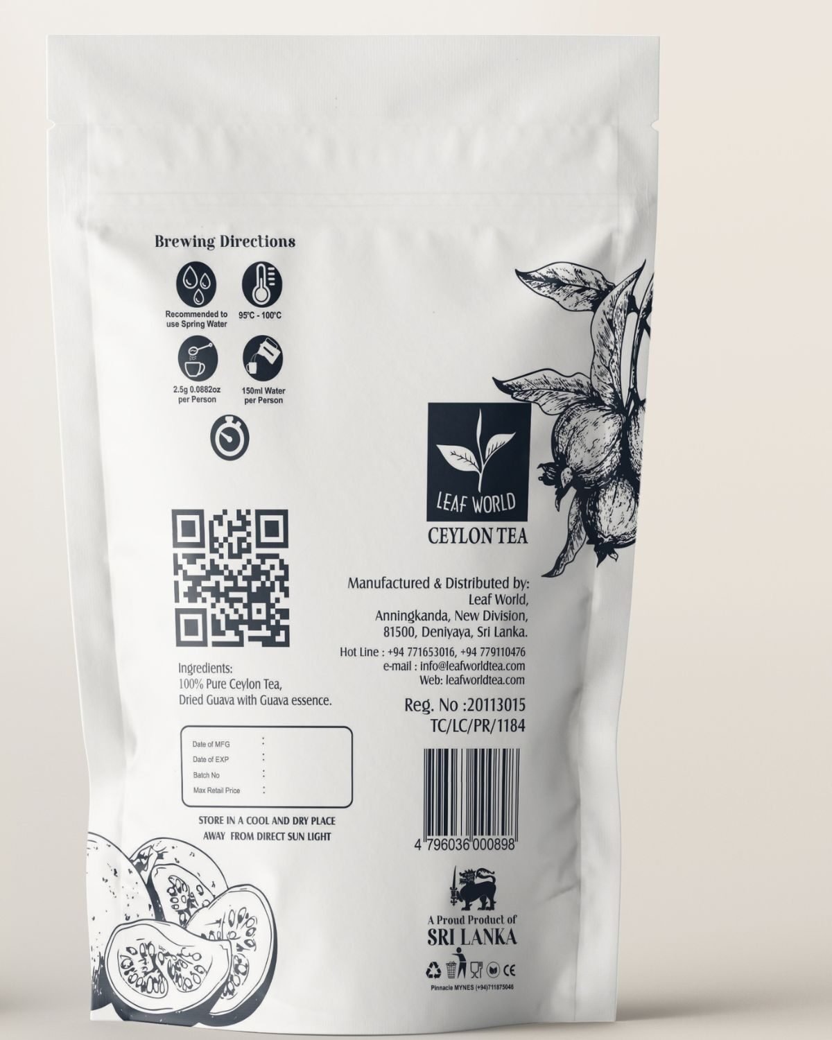 Guava Black Tea — back of pack