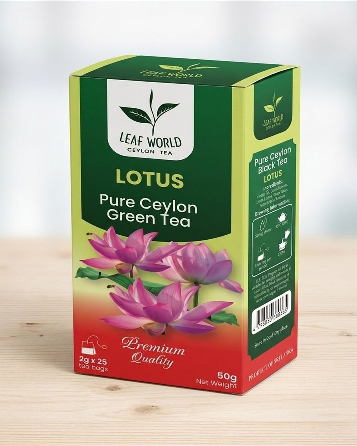 Lotus Green Tea Bags — Leaf World Ceylon