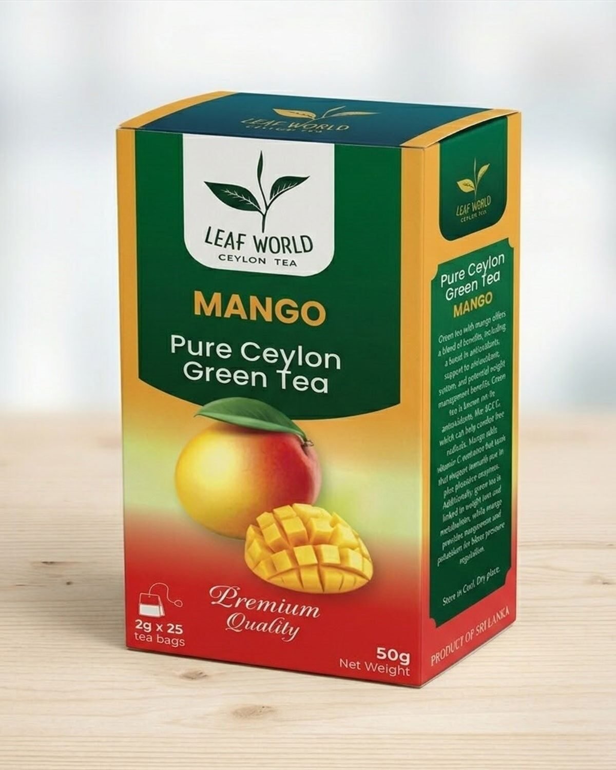 Mango Green Tea Bags — Leaf World Ceylon