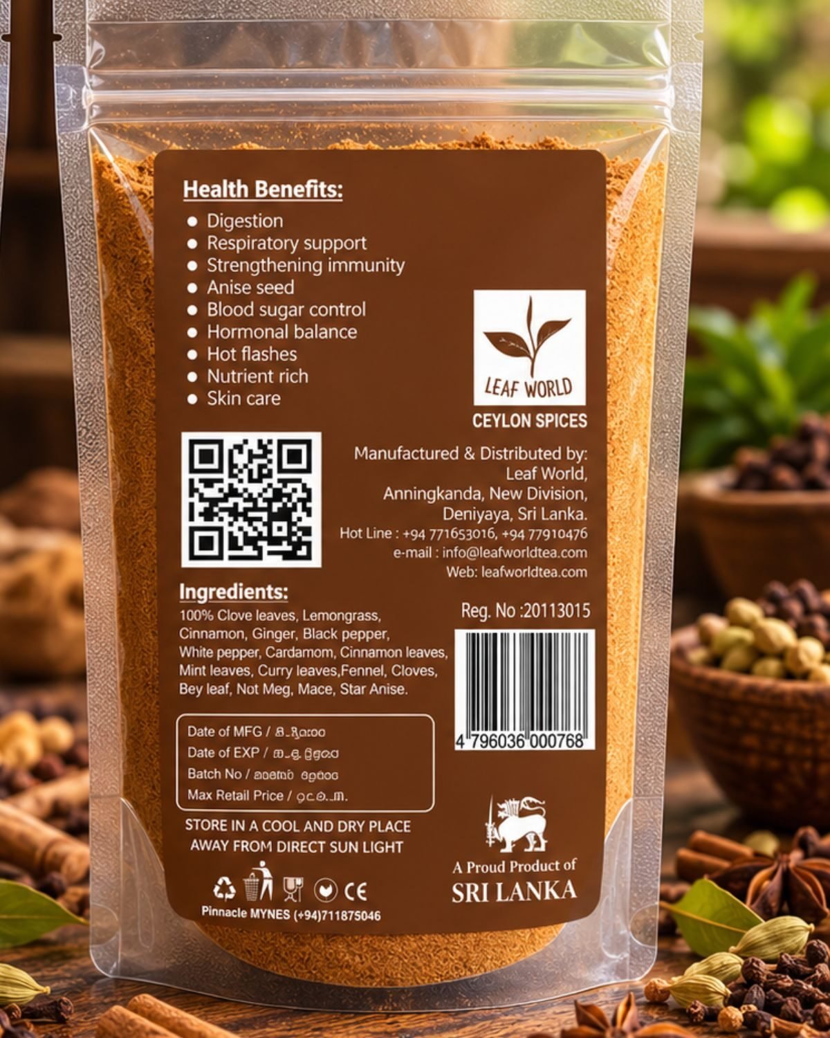 Masala Mix — back of pack