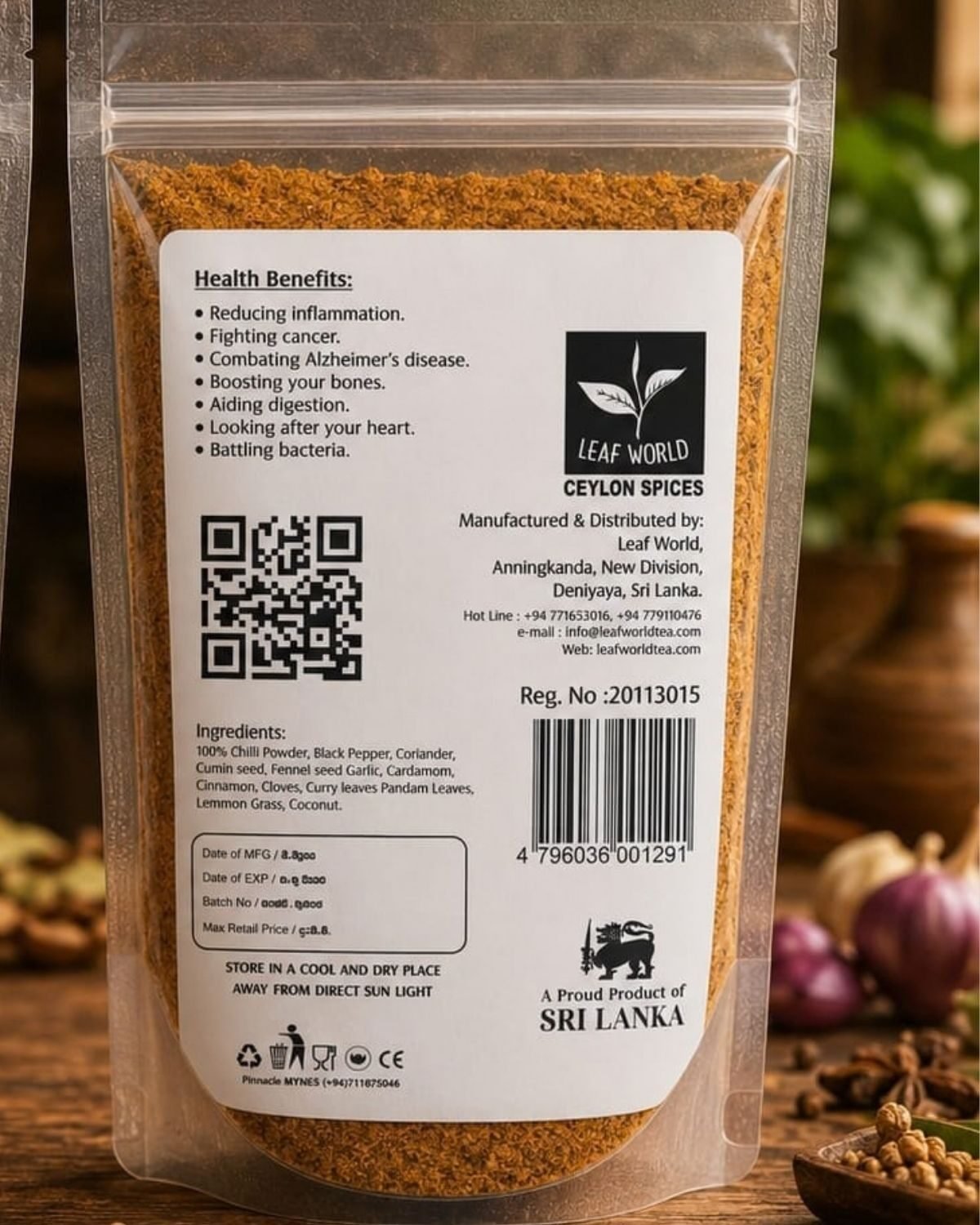 Meat Curry Powder — back of pack