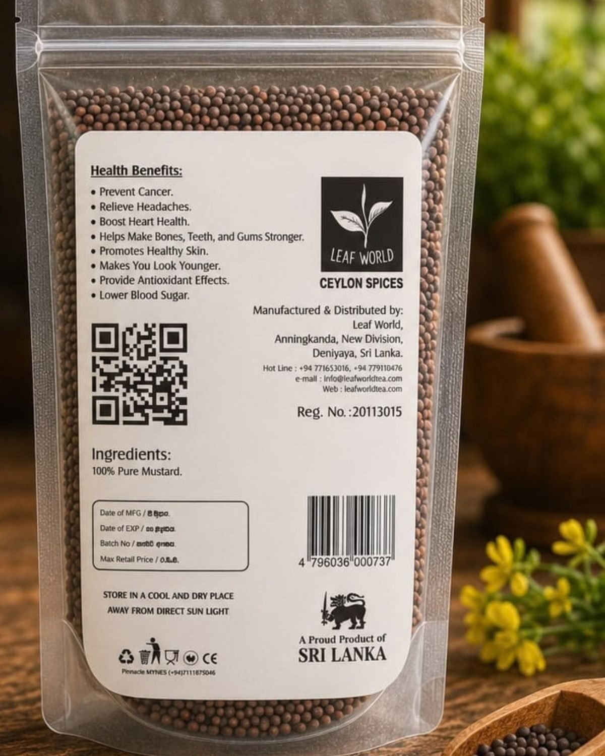 Mustard Seeds — back of pack