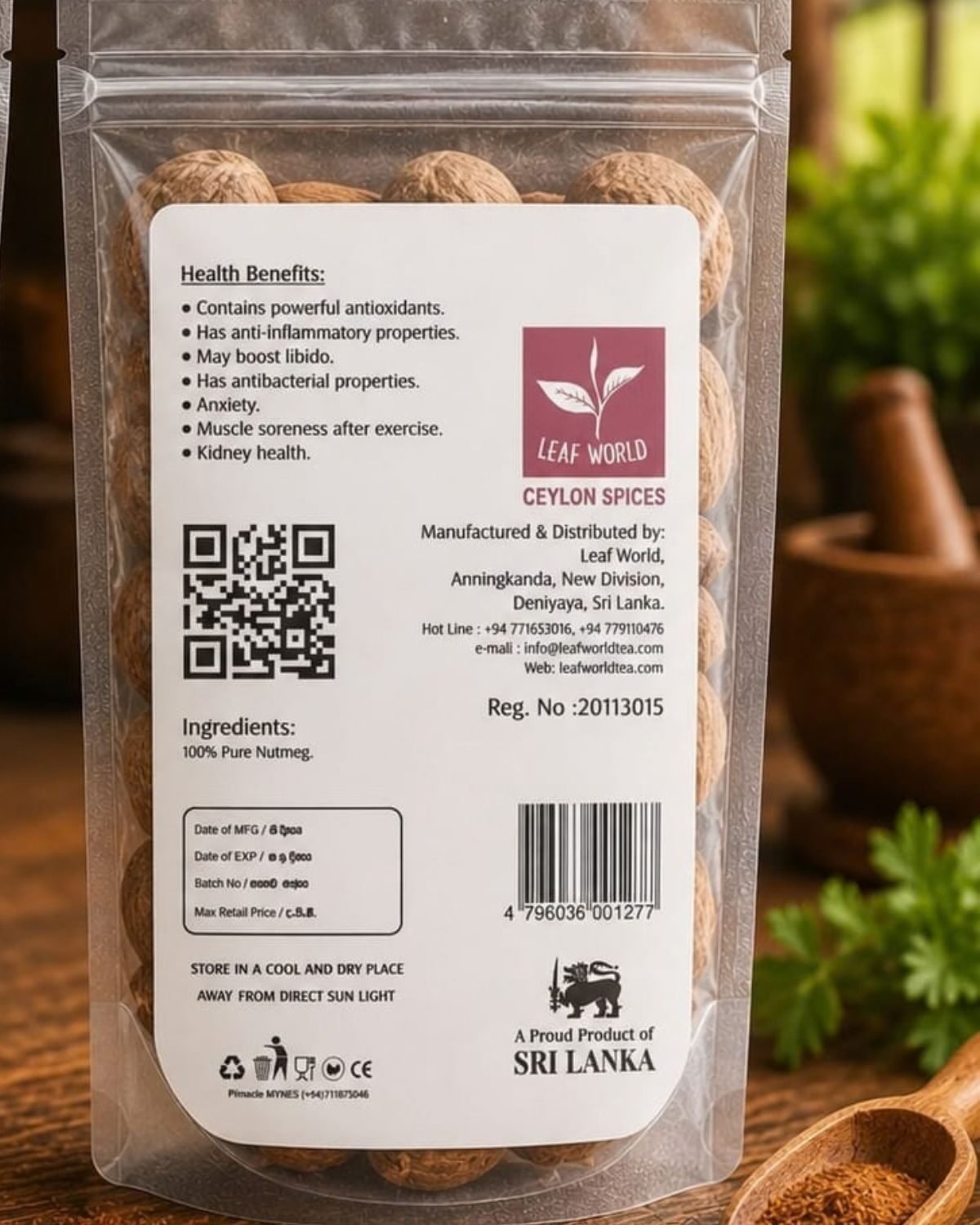 Nutmeg — back of pack