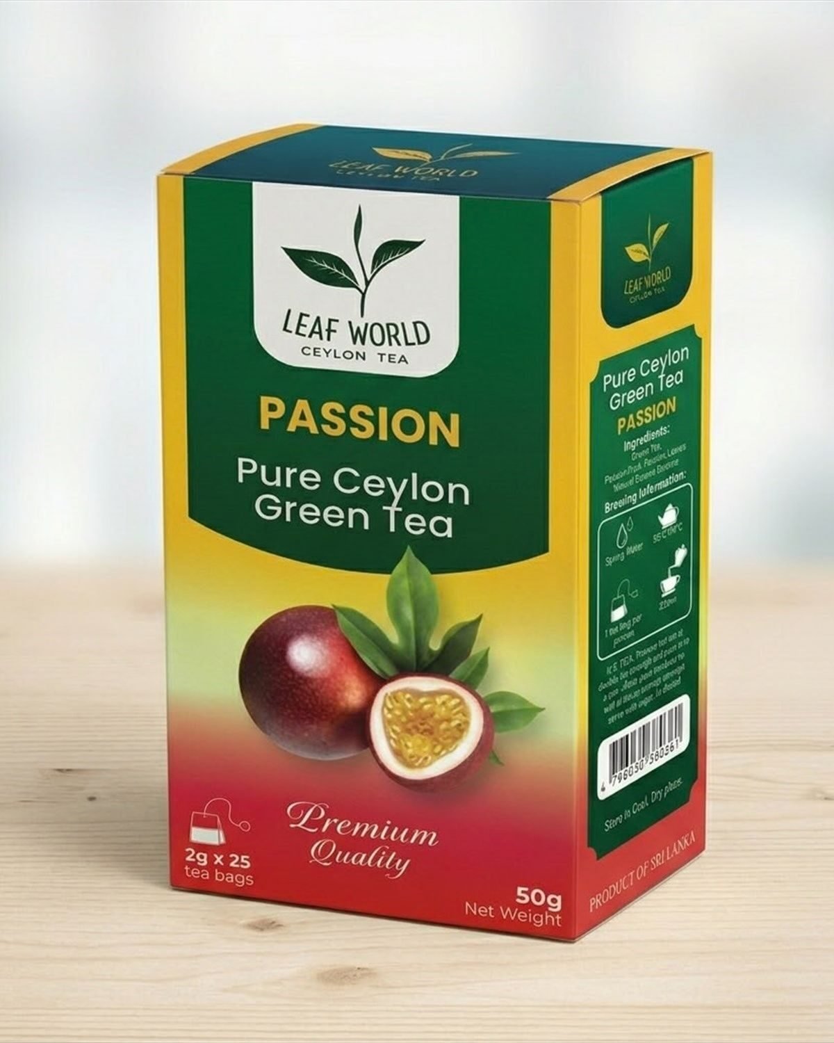 Passion Fruit Green Tea Bags — Leaf World Ceylon
