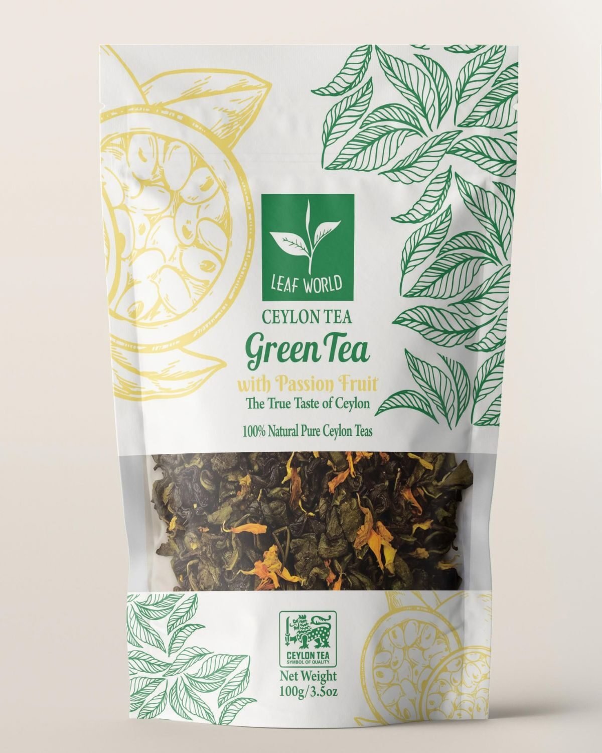 Passion fruit Green Tea — front of pack