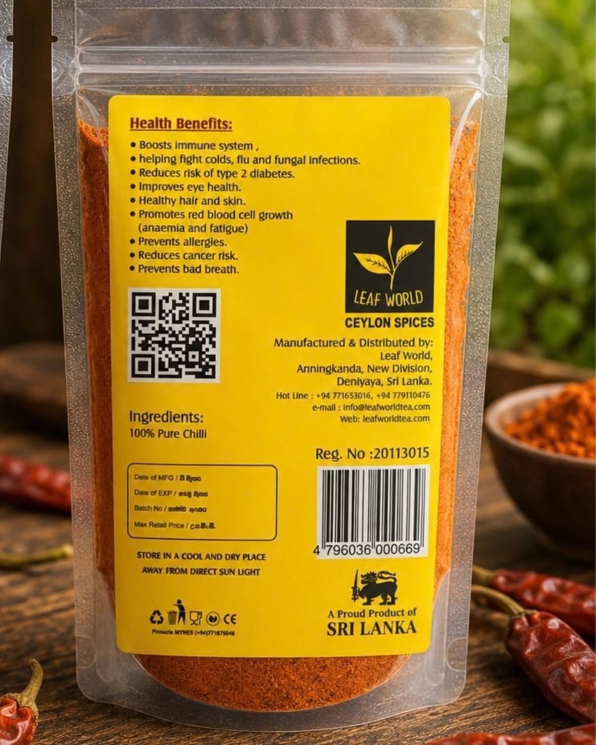 Roasted Chilli Powder — back of pack