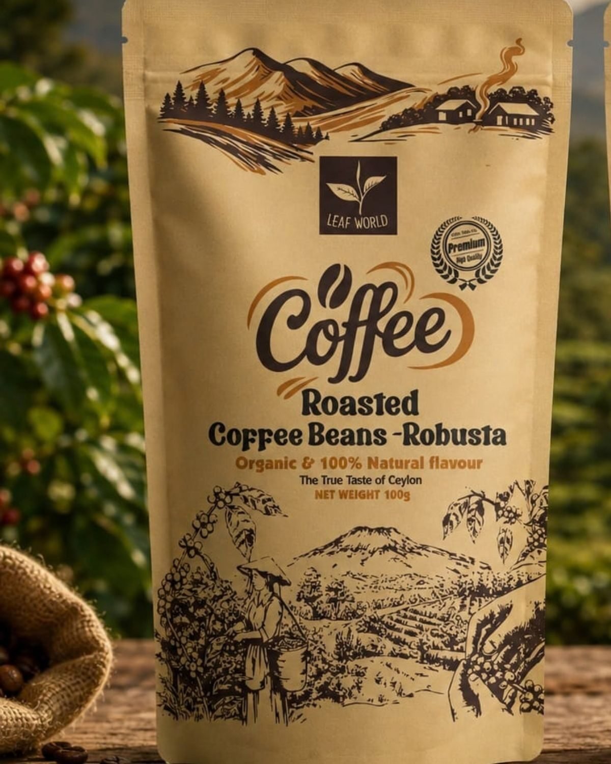 Roasted Coffee Beans — Robusta — front of pack