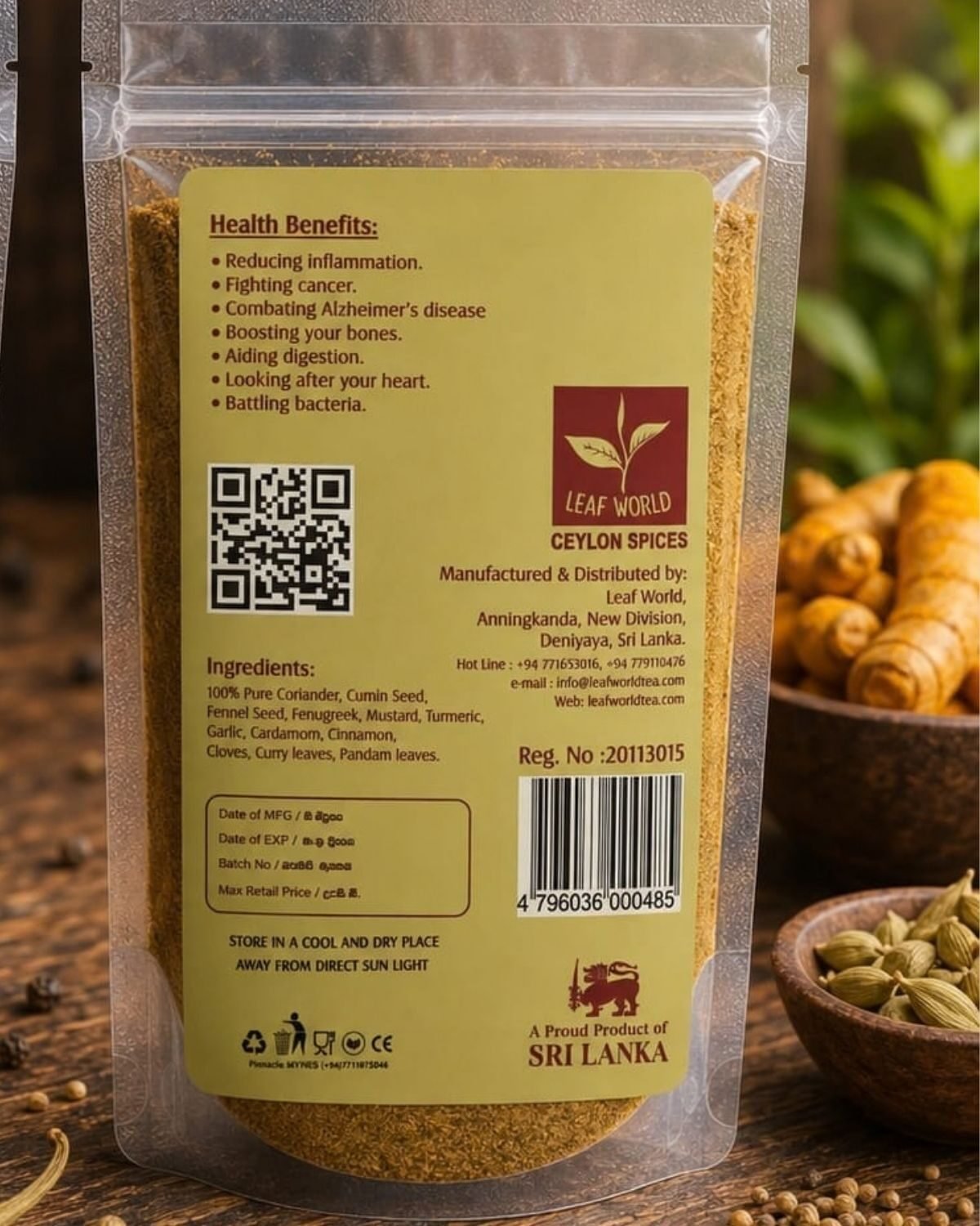 Roasted Curry Powder — back of pack