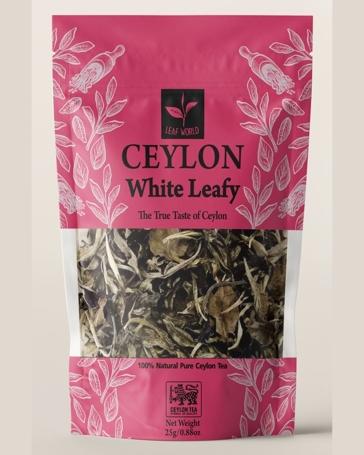 White Leafy Tea — front of pack